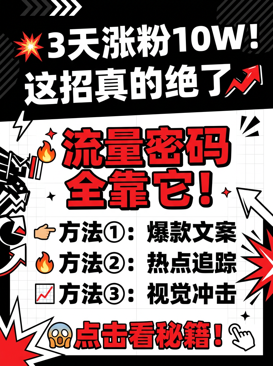 抖音封面大字报