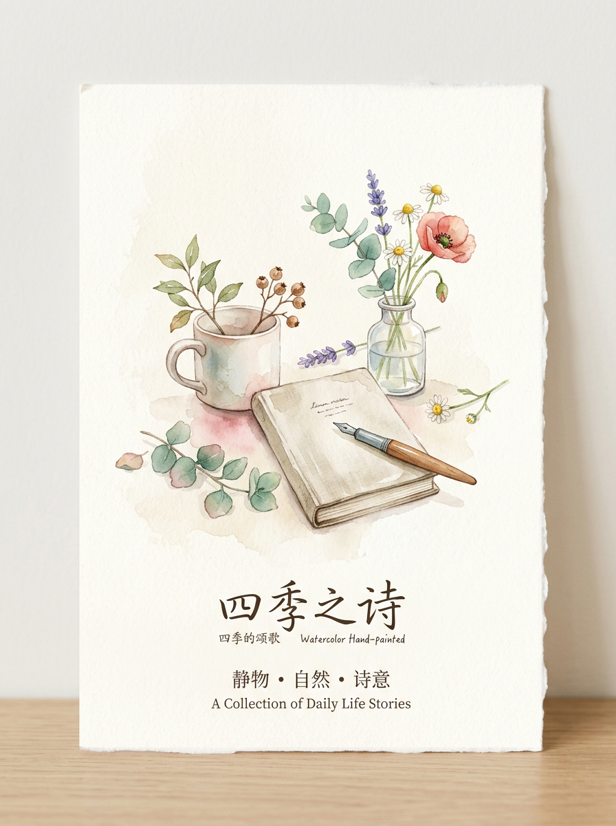 水彩手绘风