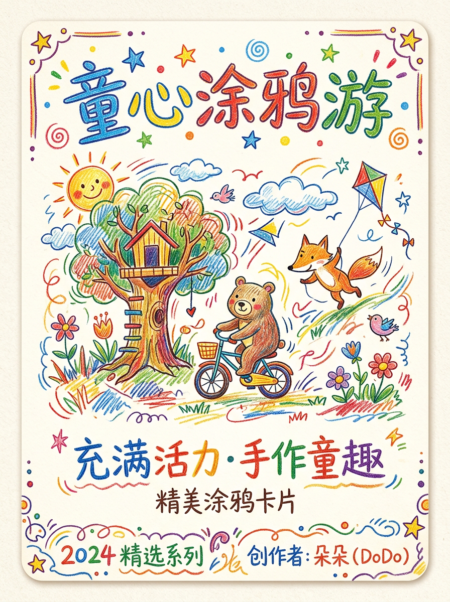 彩铅涂鸦风