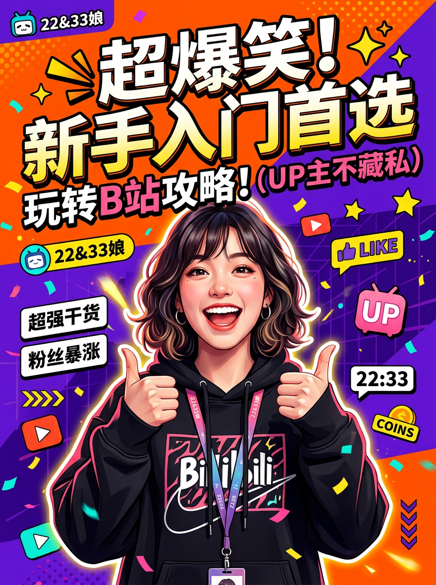B站封面图文风