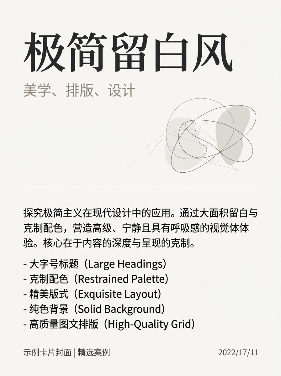 极简留白风