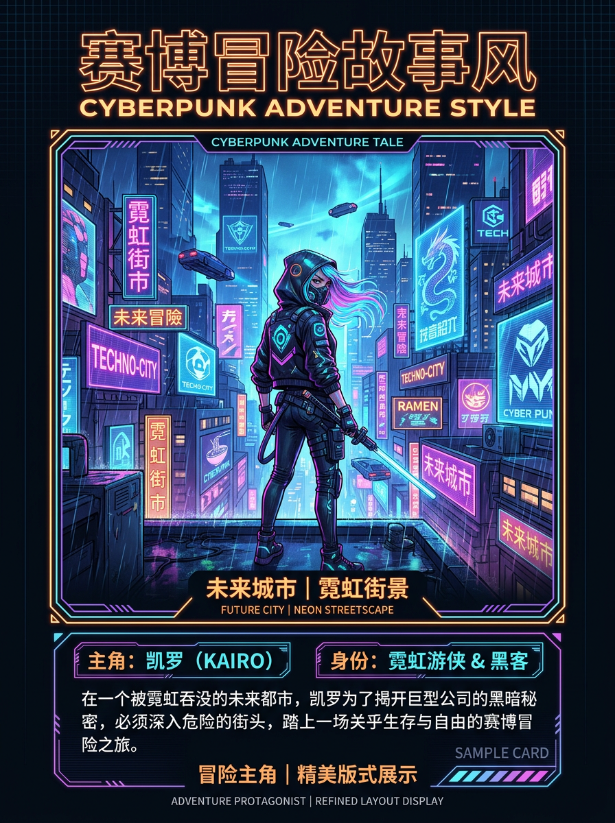 赛博冒险故事风